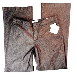 ELLEN TRACY Women's Linda Wide LegCurvier Fit, Shimmer E-BLACK/GOLD, Sz 6